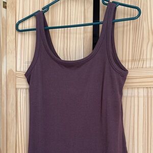 Fitted tank dress with built in shelf bra